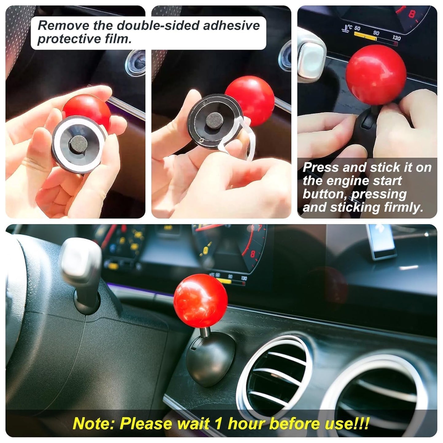 Retro Joystick Push Start Button Cover For Cars
