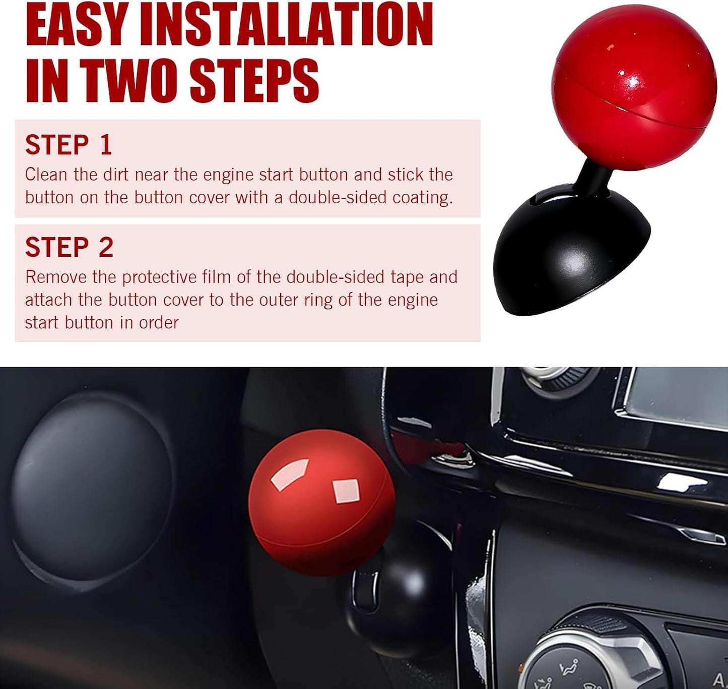 Retro Joystick Push Start Button Cover For Cars