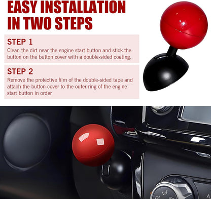 Retro Joystick Push Start Button Cover For Cars
